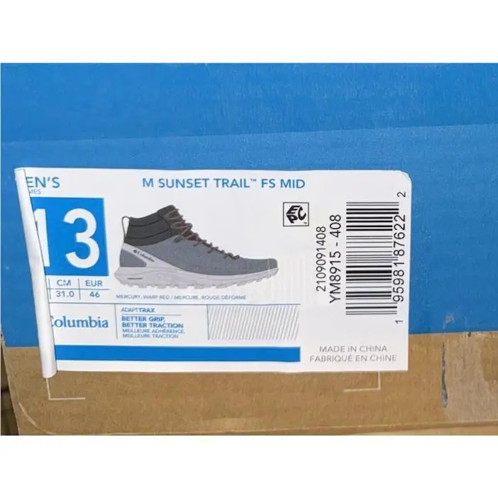 Columbia shoes - Columbia M Sunset Trail FS - Gray (UPC: 0195981876222) 10