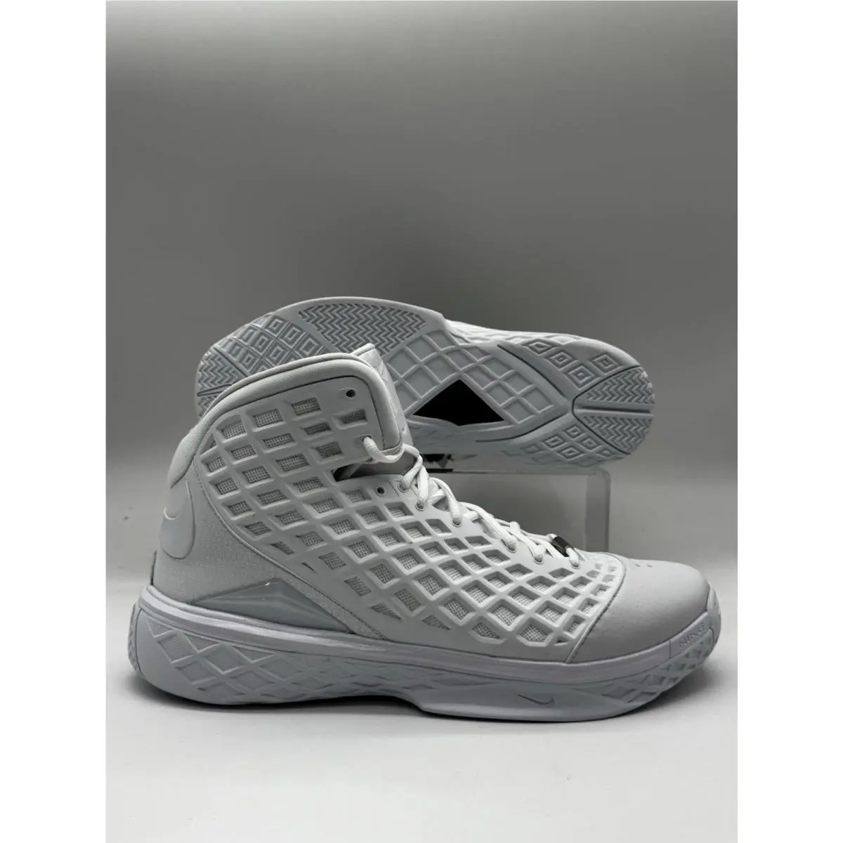 Mens Size 12.5 Nike Kobe 3 Proto White Basketball Sneaker HM4351 100 - White