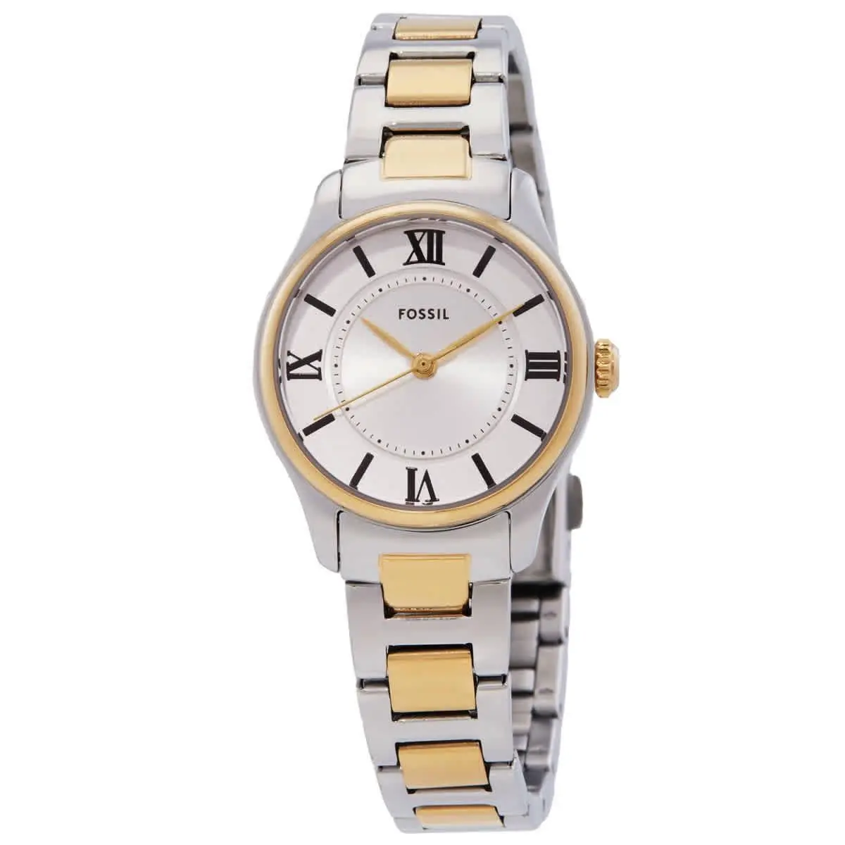 Fossil Gilmore Quartz Silver Dial Ladies Watch ES5422 - Silver, Dial: Silver-tone, Band: Two-tone (Silver-tone and Yellow Gold-tone)