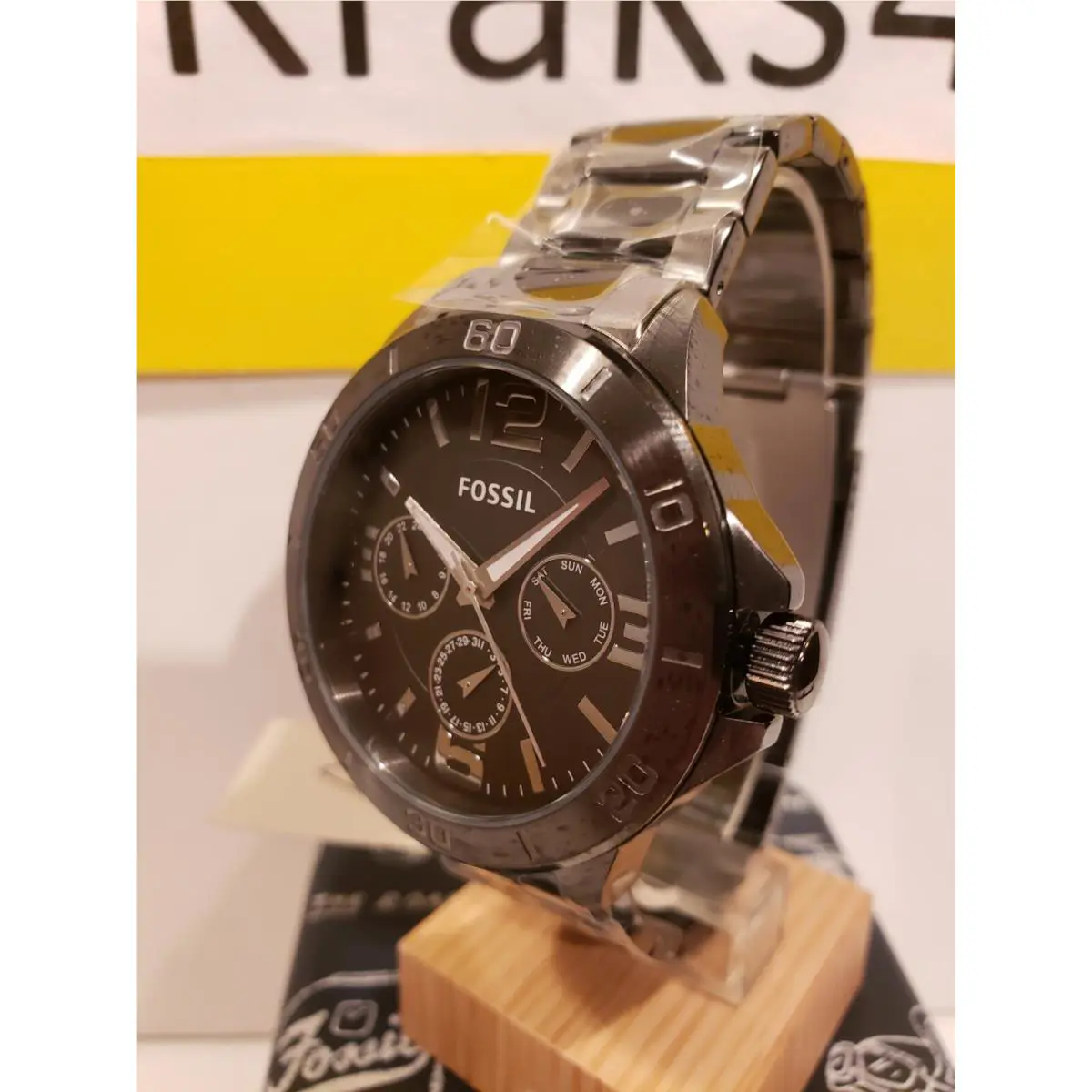 Fossil BQ2297 Gunmetal Stainless Steel Band Men Watch