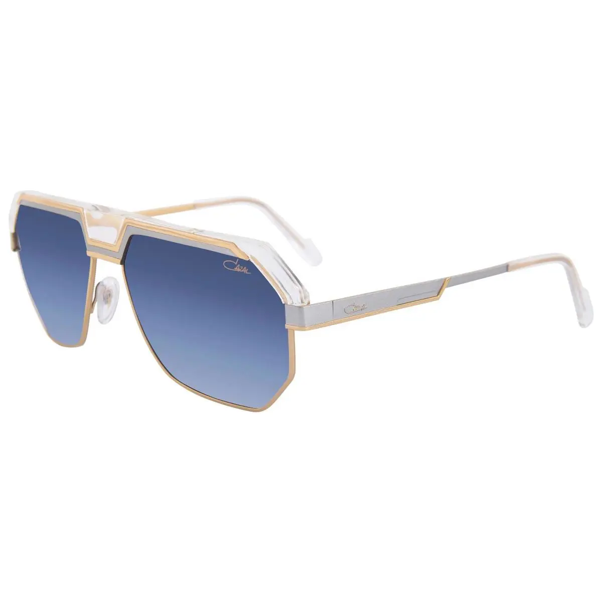 Cazal Sunglasses Cazal Legends 790/3 003 61mm Crystal / Blue Gradient Lens - Frame: Crystal, Lens: Blue Gradient