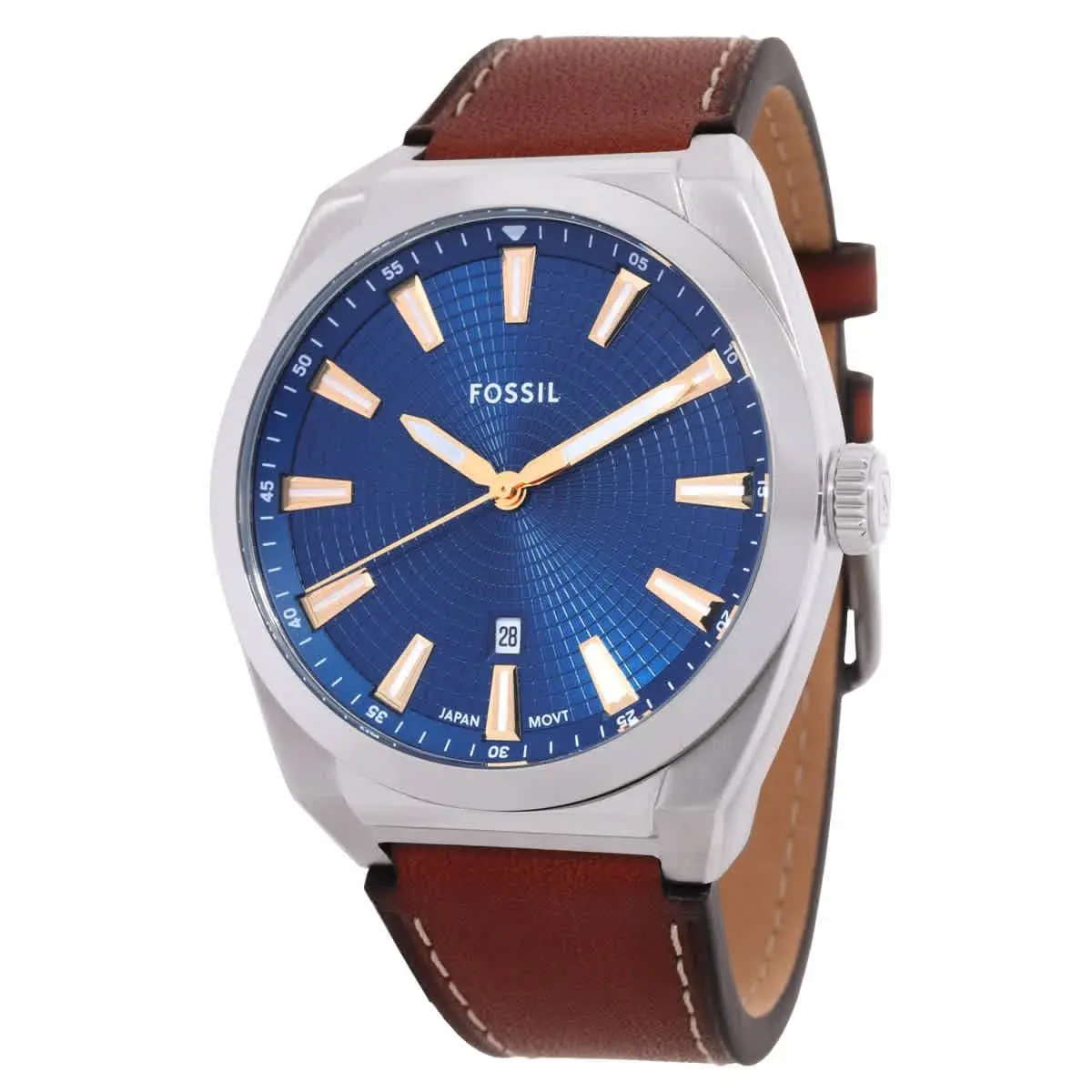 Fossil Everett Quartz Blue Dial Men`s Watch FS6115