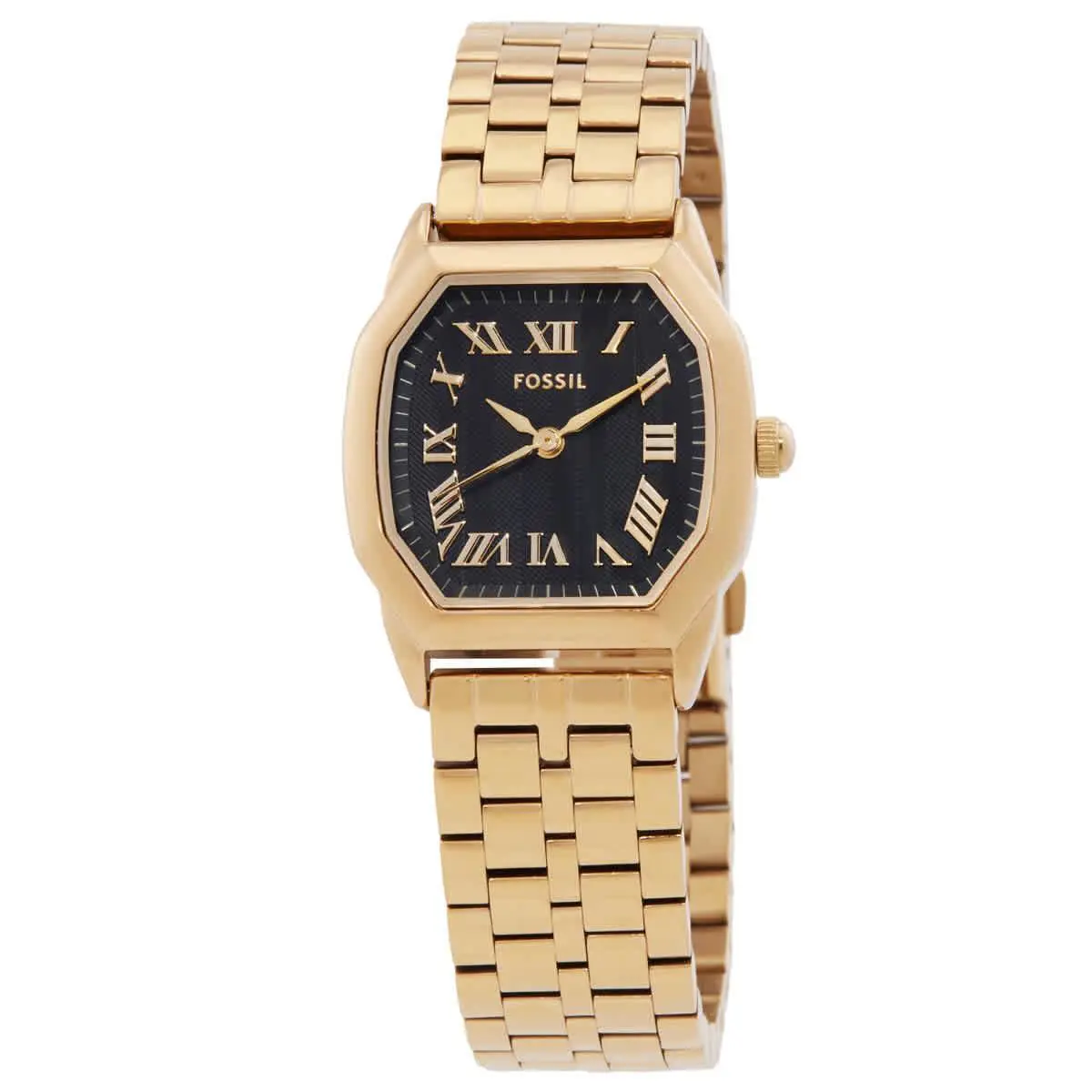 Fossil Harlow Quartz Black Dial Ladies Watch ES5433 - Black, Dial: Black, Band: Gold-tone