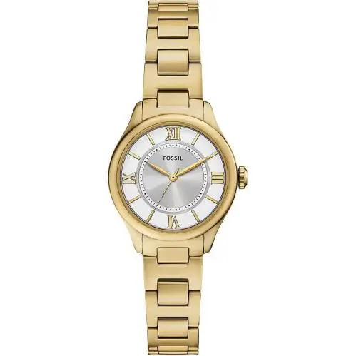 Fossil ES5421 Women`s Gilmore Gold Tone Stainless Steel 3-Hand Analog Date Watch