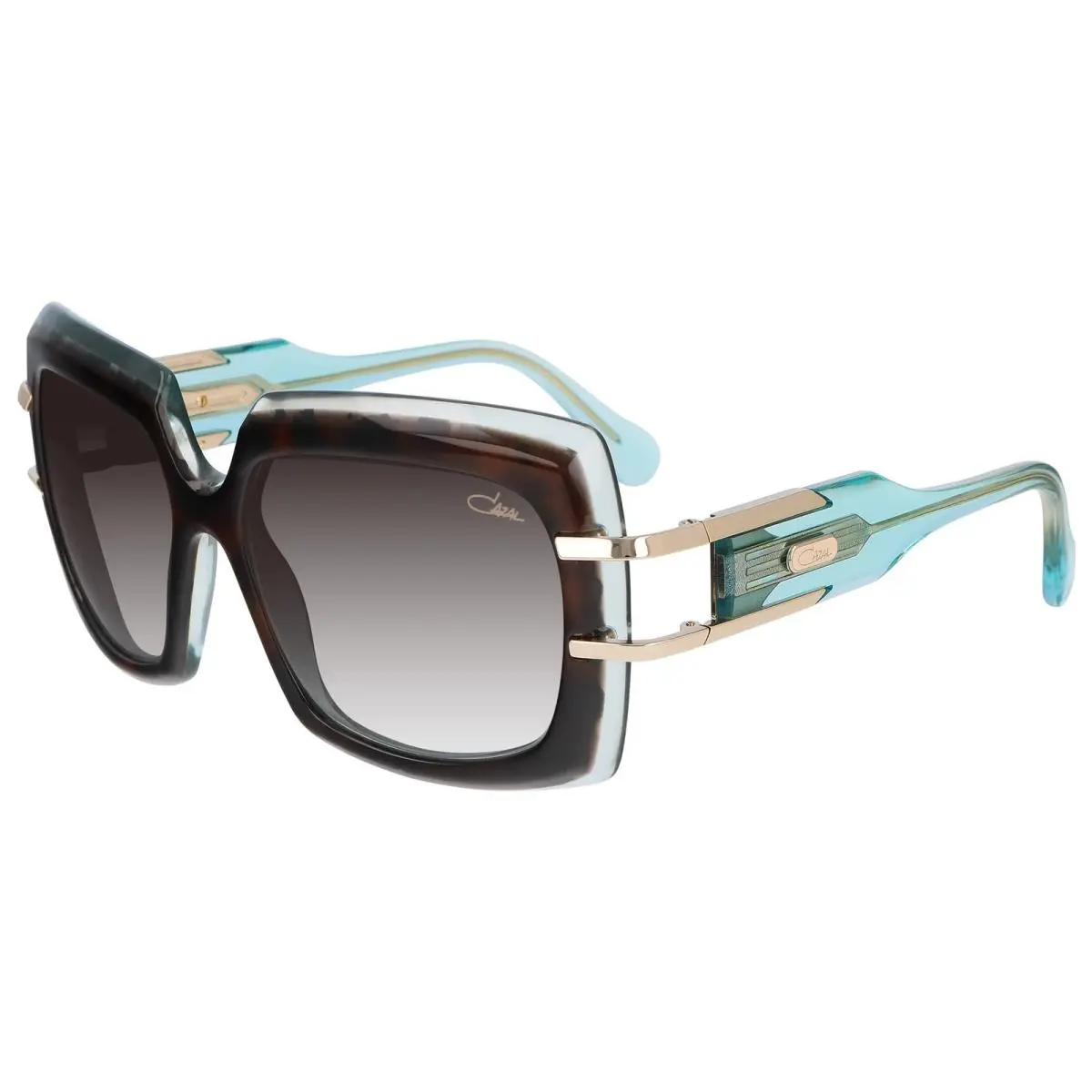 Cazal Sunglasses Cazal 8508 002 54mm Havana Turquoise / Green Gradient Lens