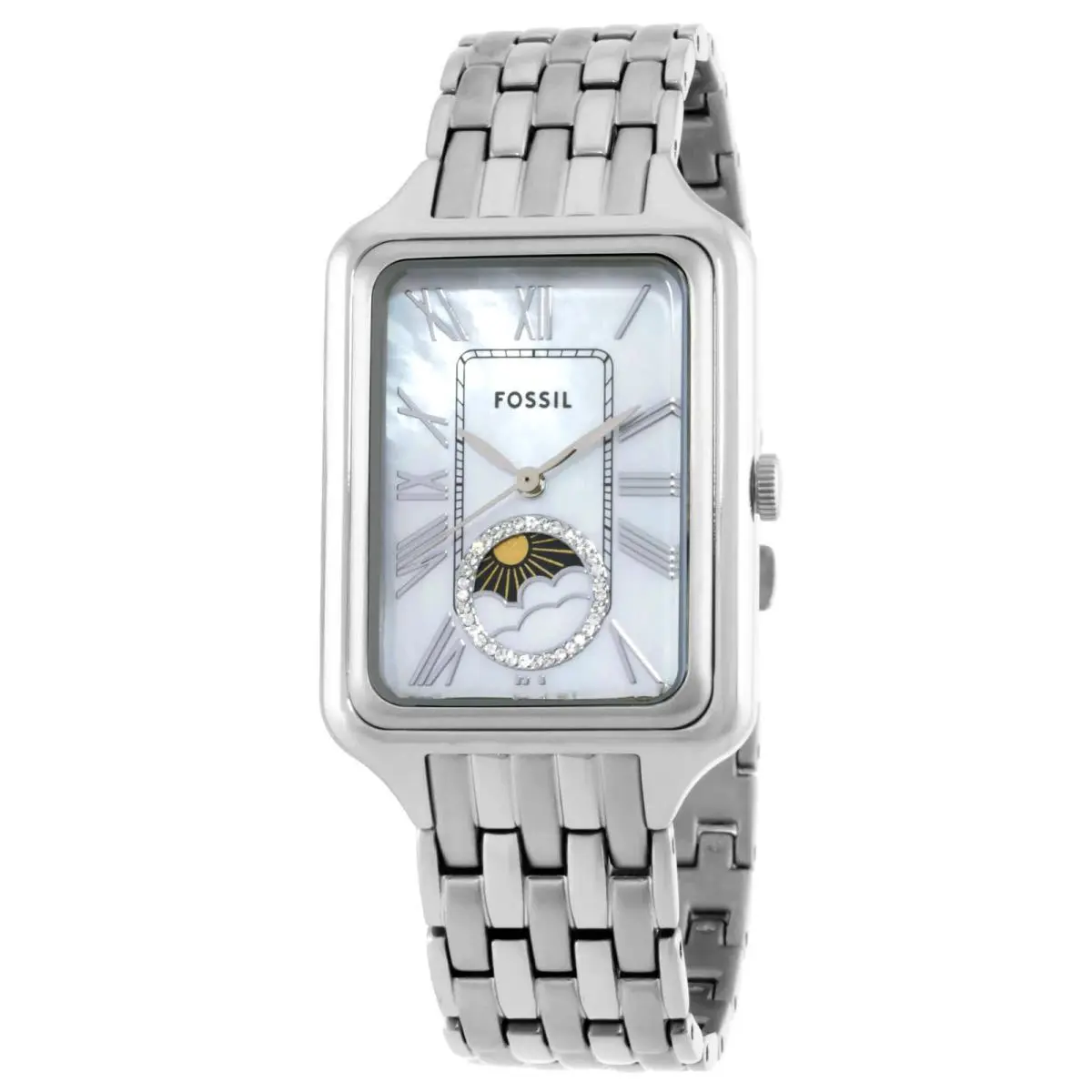 Fossil Raquel Quartz Ladies Watch ES5400 - White, Dial: Mother of Pearl, Band: Silver-tone