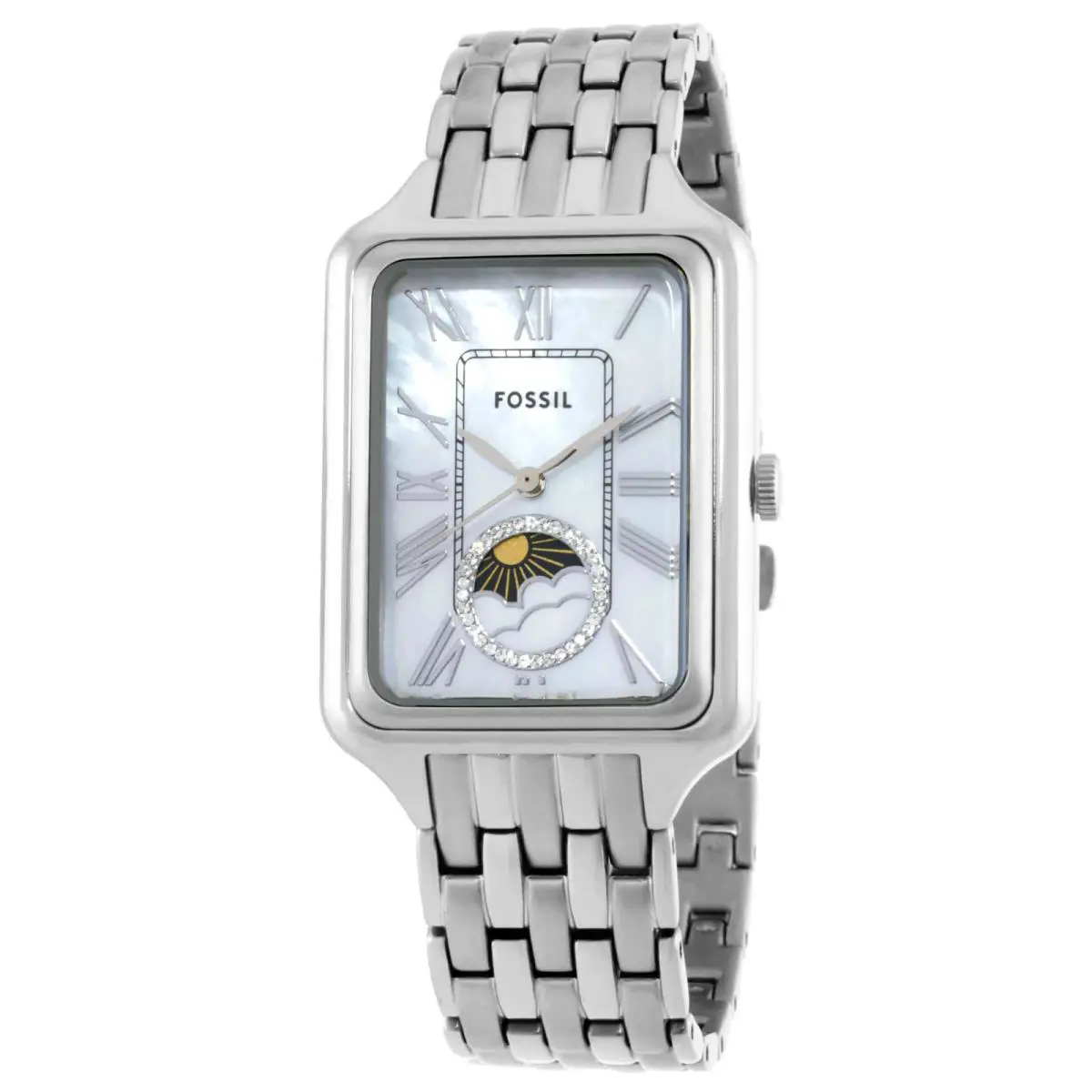 Fossil Raquel Quartz Ladies Watch ES5400 - White, Dial: Mother of Pearl, Band: Silver-tone