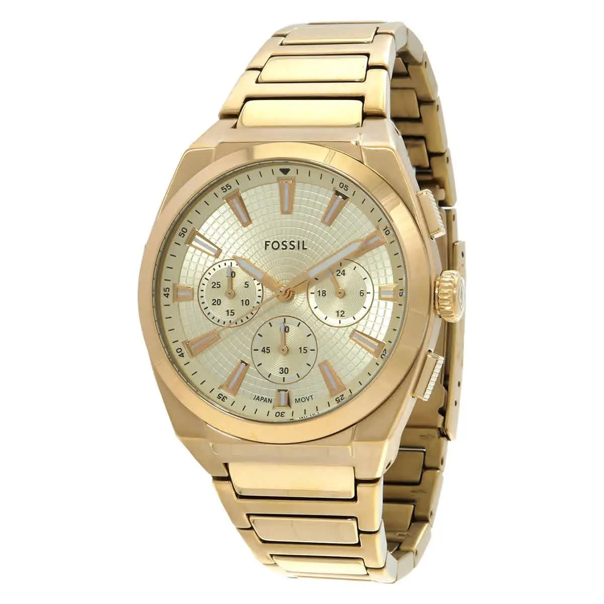 Fossil Everett Chronograph Quartz Gold Dial Men`s Watch FS6119