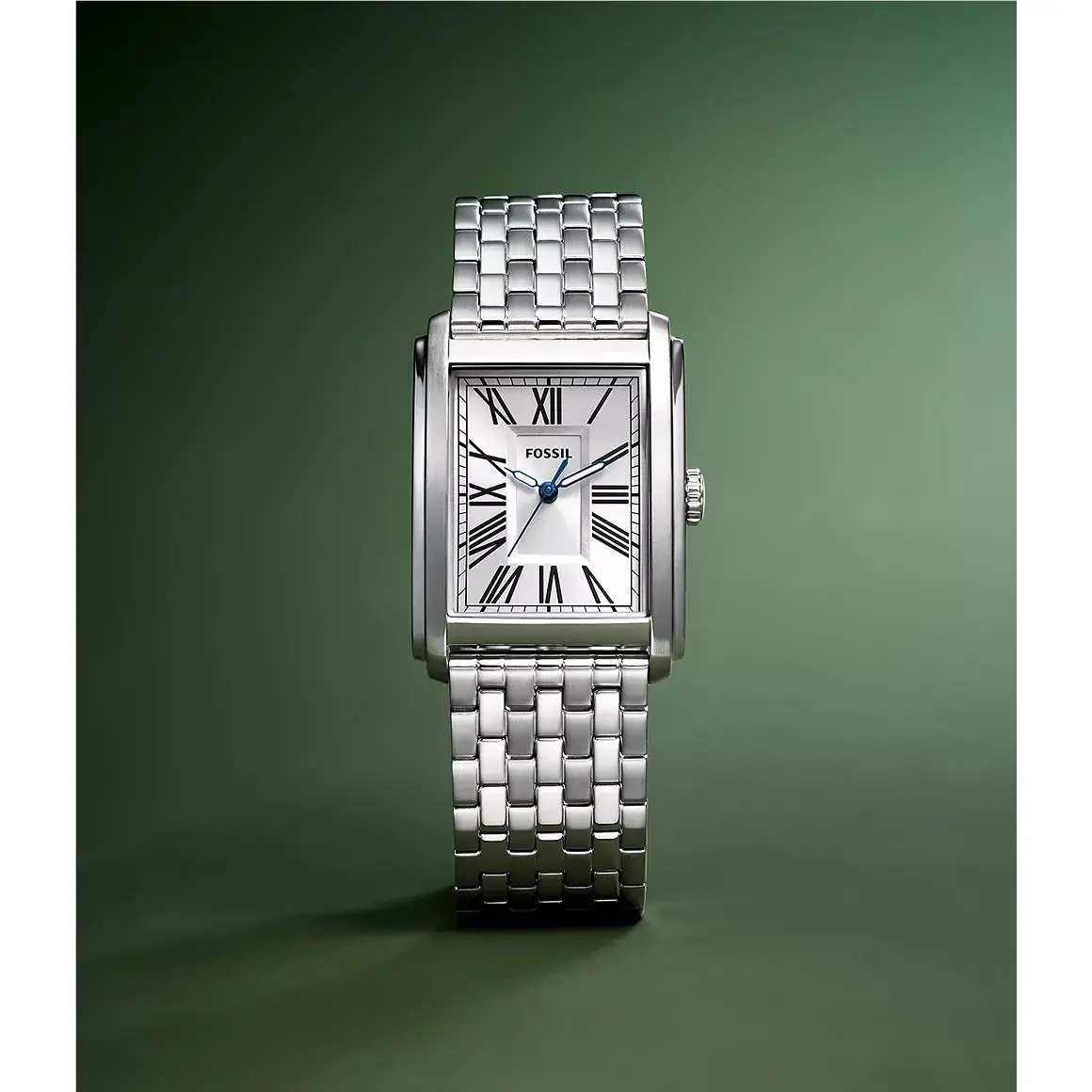 Carraway FS6008 Men`s 30mm Silver Stainless Steel Watch in T by Fossil