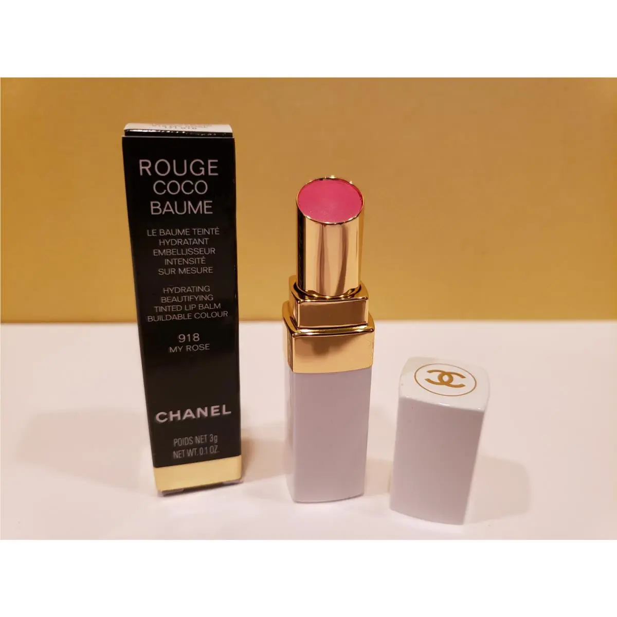 Chanel Rouge Coco Baume Hydrating Tinted Lip Balm 918 My Rose