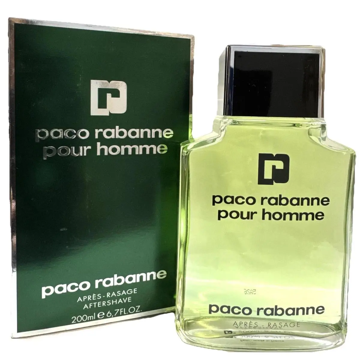 Paco Rabanne Pour Homme Aftershave Fluid 6.7oz Scuffed Box