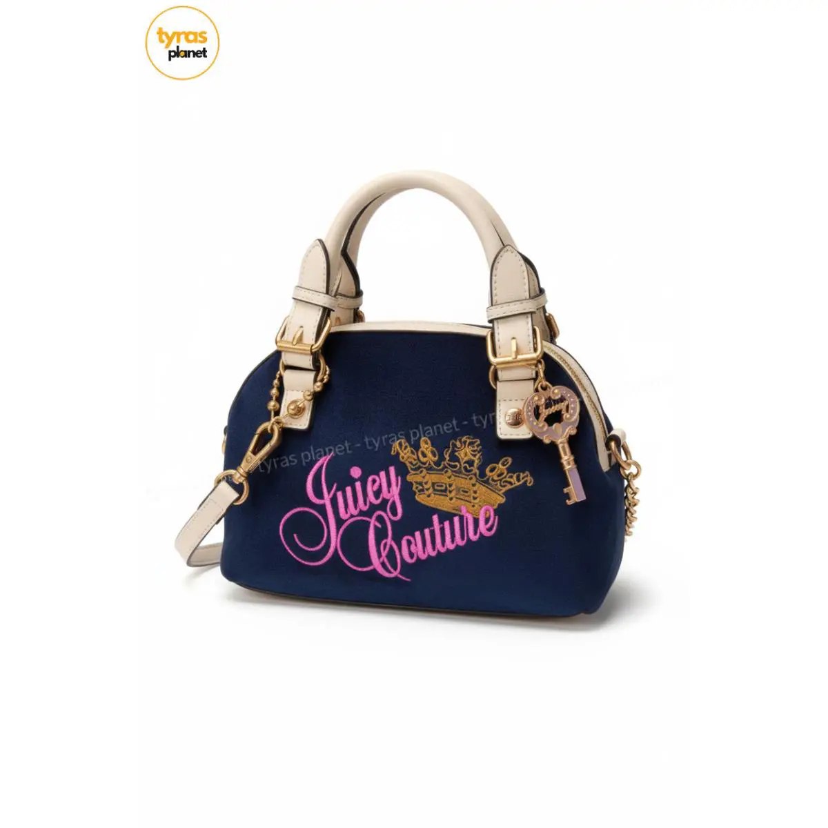 Exclusive Juicy Couture Regal Blue The Key To Juicy Dome Satchel Crossbody