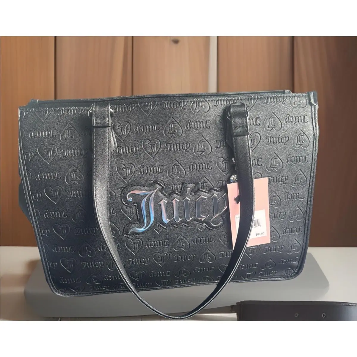 Juicy Couture Upgrade U Tote Medium Double Handle Purse w/ Charm B