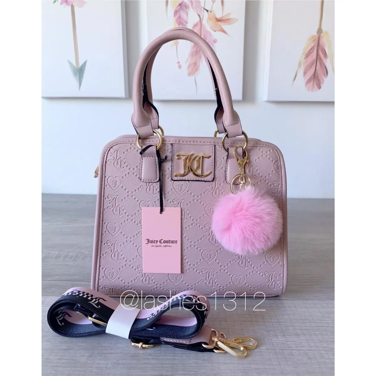 Juicy Couture Bag Charm I’m Sure Satchel - Blush Pink