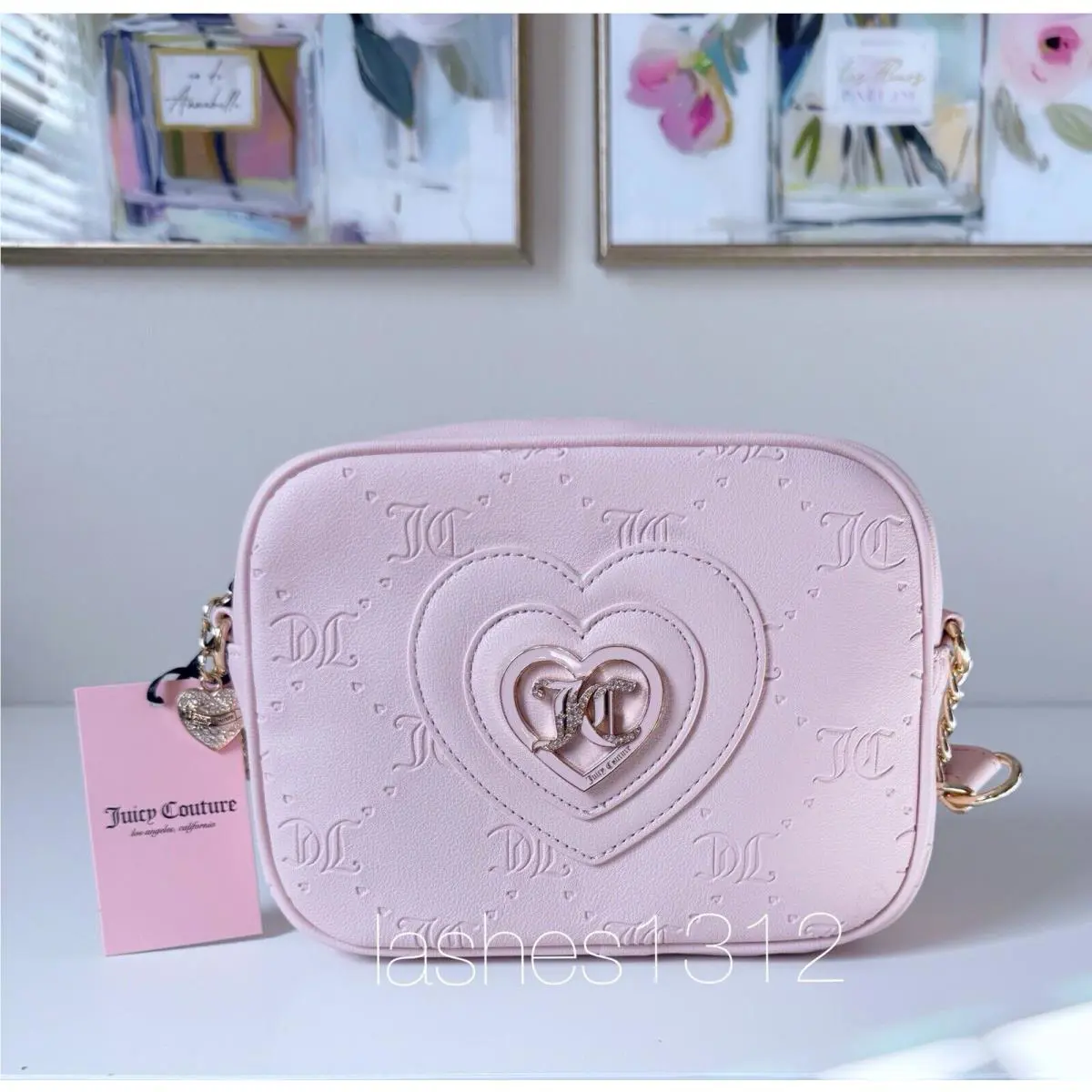 Juicy Couture Purse Only You N Me Camera Crossbody Bag - Pink Hearts