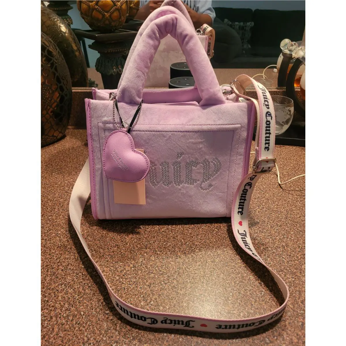Juicy Couture Ladies Cute Velour Crossbody Bag