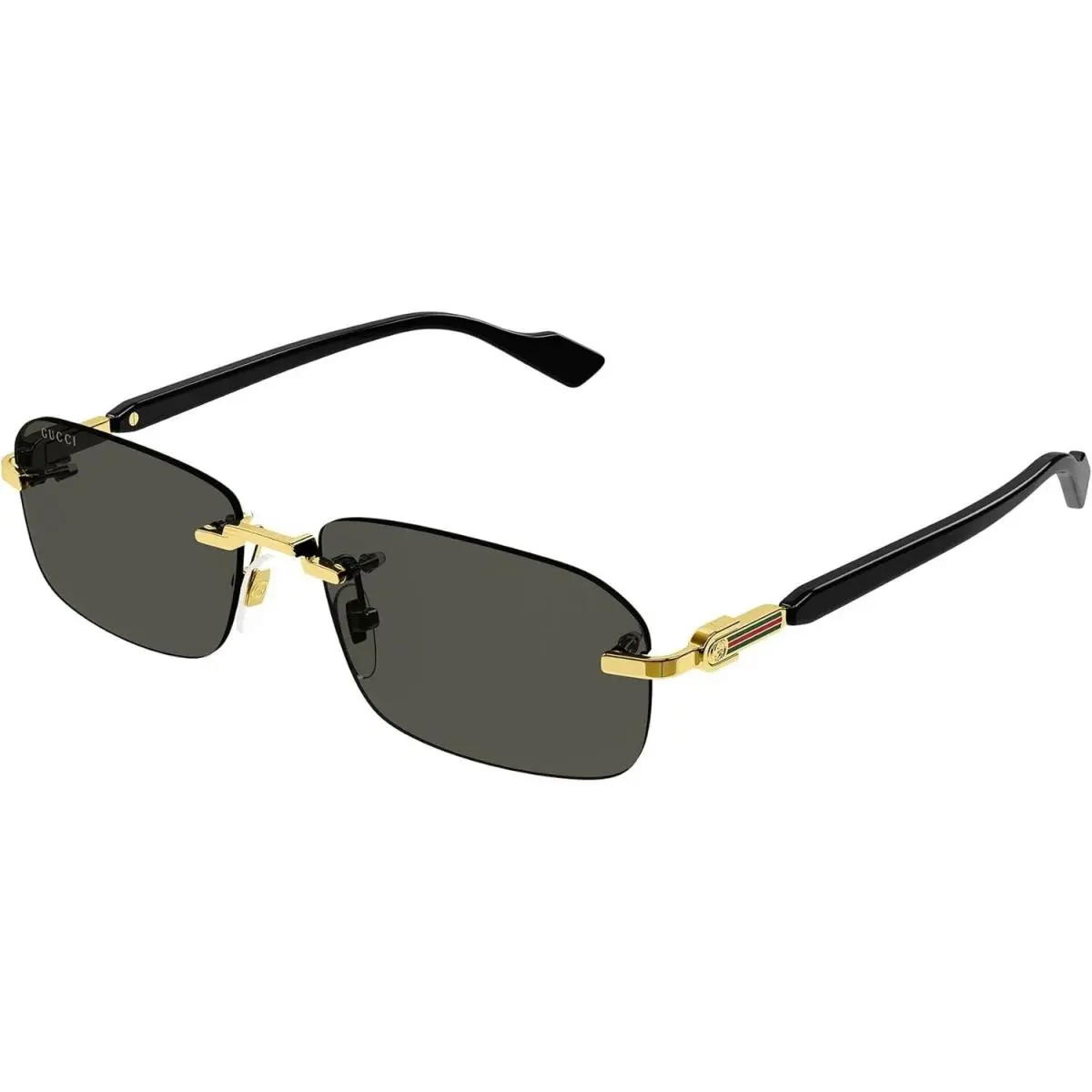 Gucci Sunglasses GG1221S 001 56mm Black-gold / Grey Lens