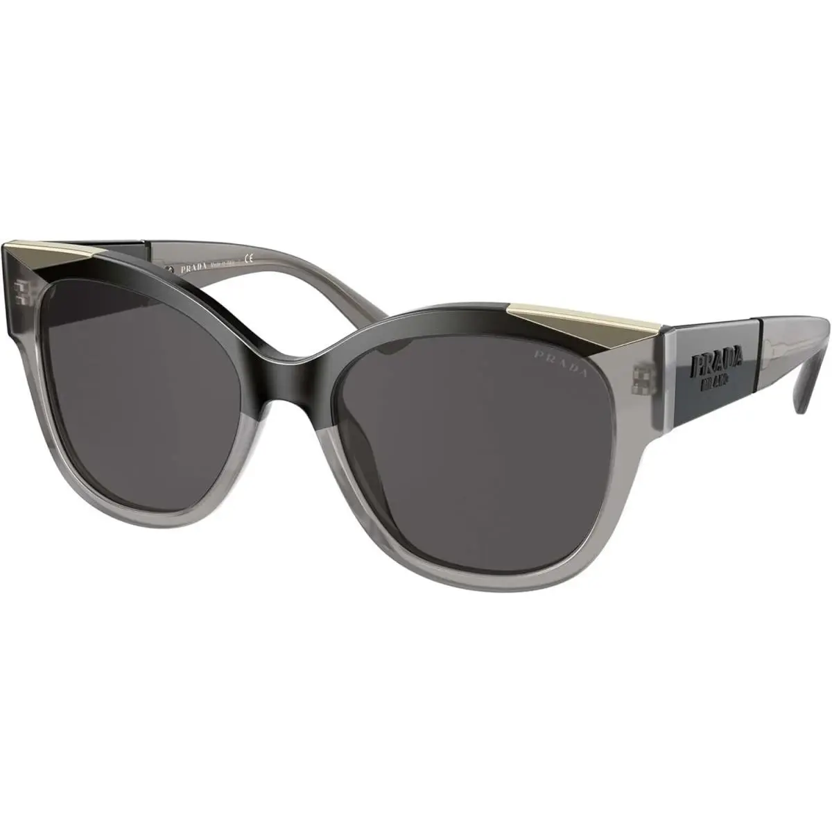 Prada Sunglasses PR02WS 03M5S0 54mm Black Opal Grey / Dark Grey Lens