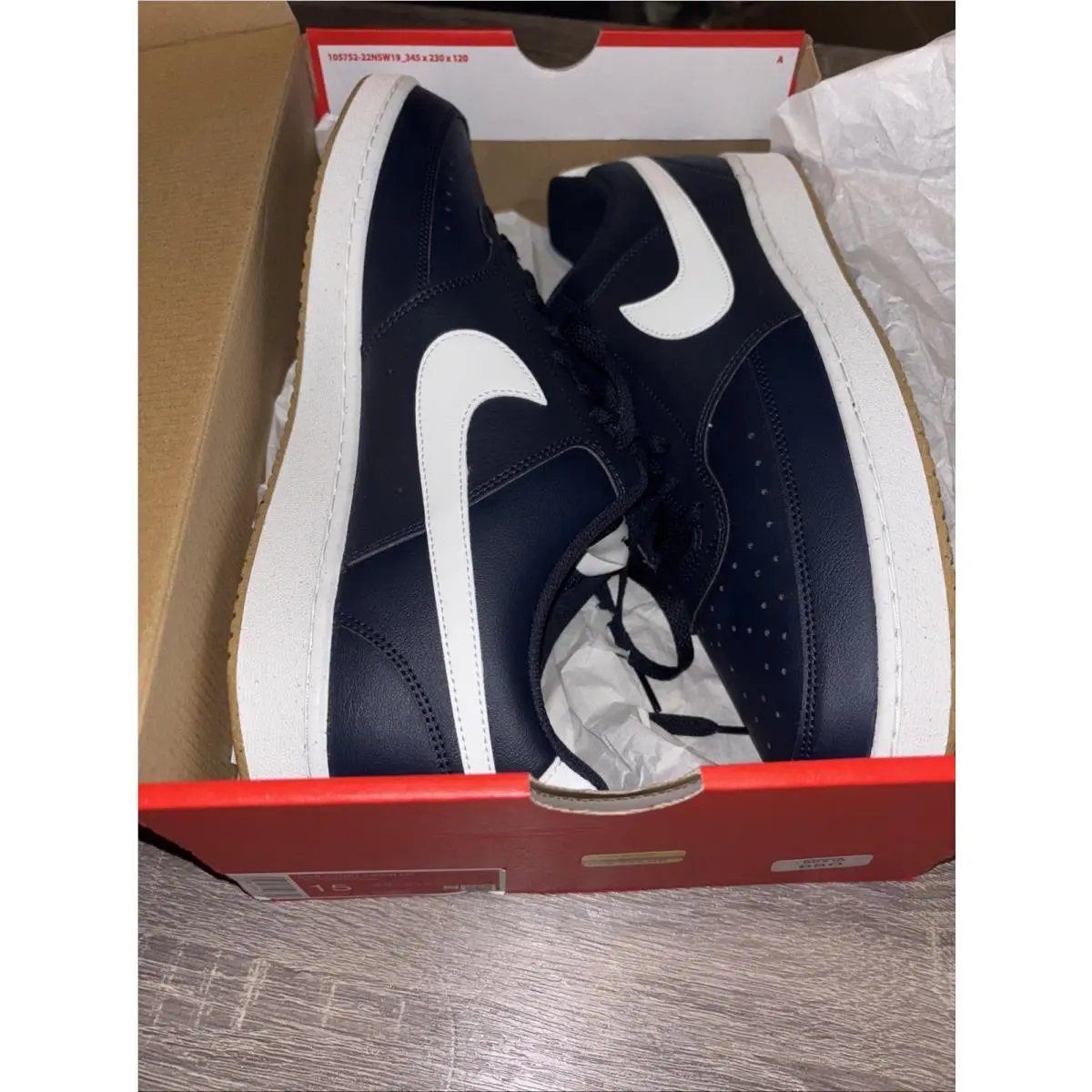 Nike Court Vision Low Trainers Mens UK 14 US 15 EU 49.5
