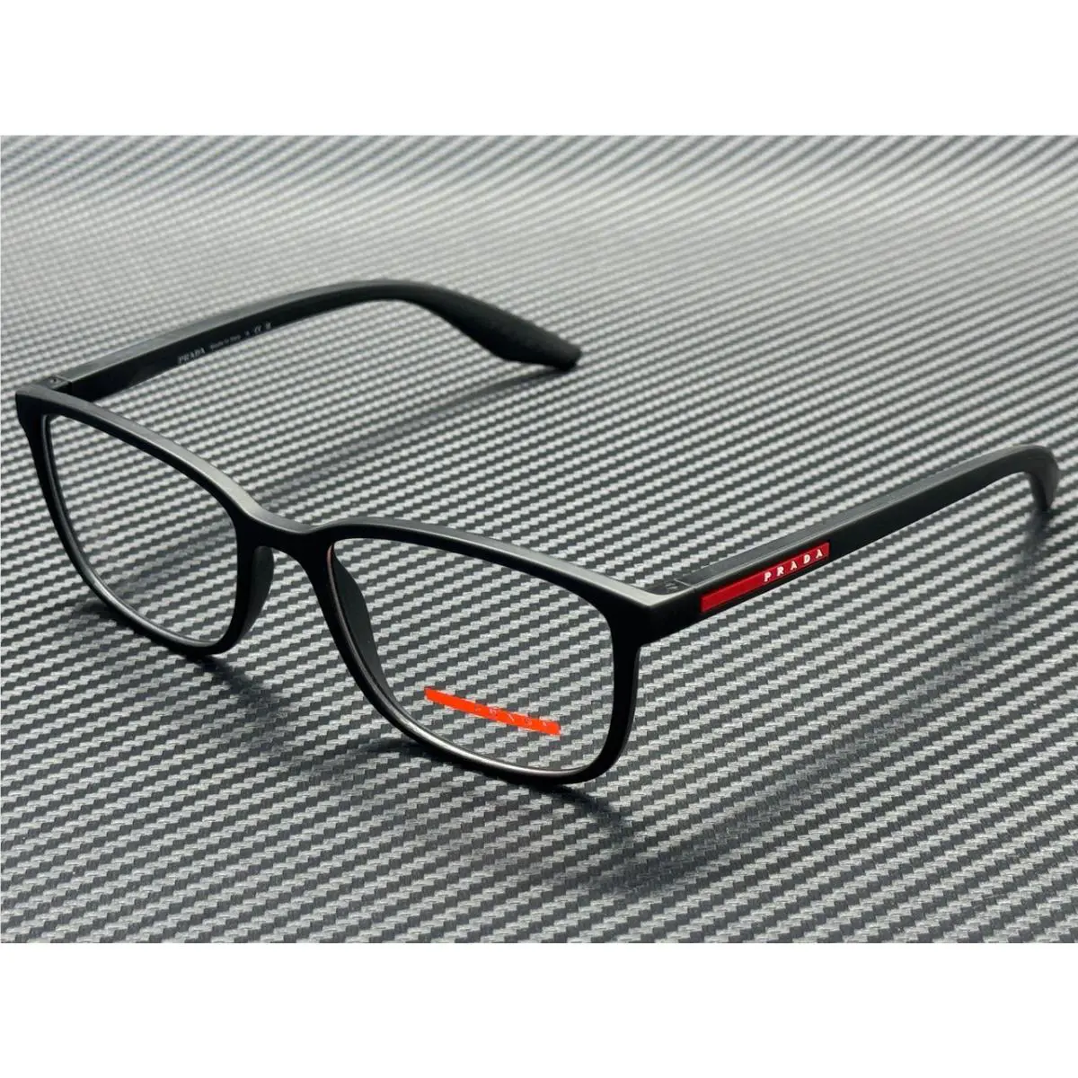 Prada Linea Rossa PS 07RV 1BO1O1 Matte Black Men`s 55 mm Eyeglasses