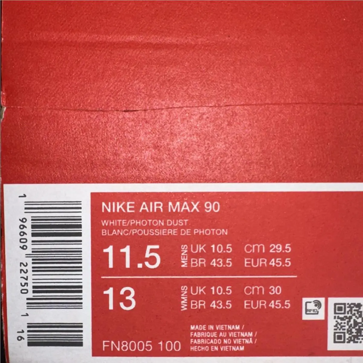 Nike shoes - Nike Air Max 90 Jewel - FN8005-100 - White / Light Smoke Grey / Photon Dust (UPC: 196609227501) 4