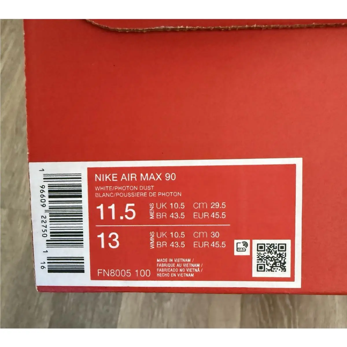 Nike shoes - Nike Air Max 90 Jewel - FN8005-100 - White / Light Smoke Grey / Photon Dust (UPC: 196609227501) 10