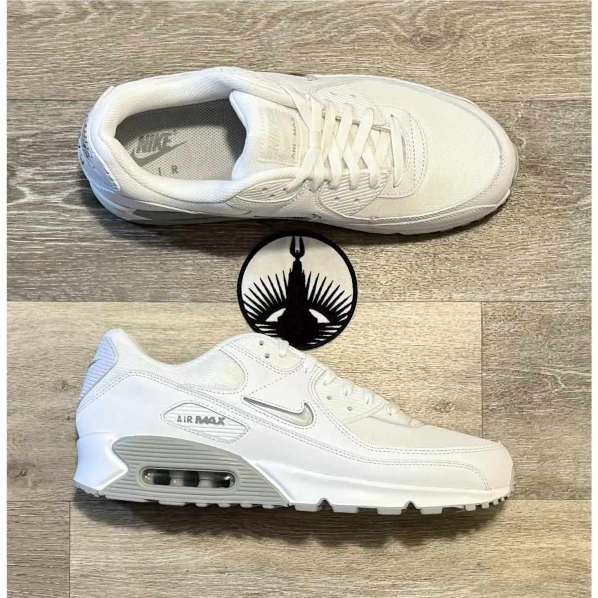 Nike shoes - Nike Air Max 90 Jewel - FN8005-100 - White / Light Smoke Grey / Photon Dust (UPC: 196609227501) 5