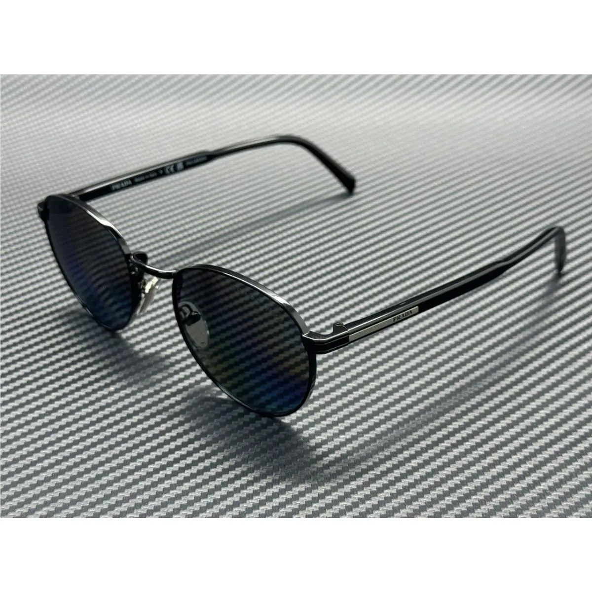 Prada PR B51S 1AB5Z1 Black Polarized Men`s 53 mm Sunglasses