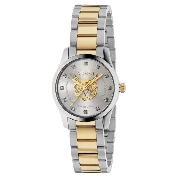 G-timeless Quartz Silver Dial Ladies Watch YA1265016 by Gucci