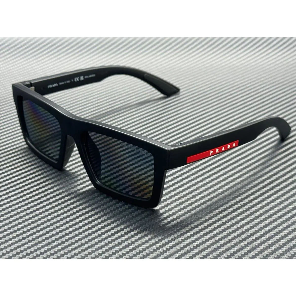 Prada Linea Rossa PS A07S 1BO02G Matte Black Grey Polarized Men`s 58 mm Sunglass