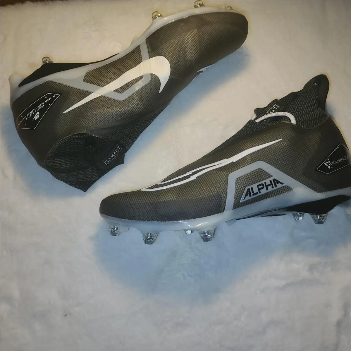 Size 14- Alpha Menace Elite 3 Mens Detach Football Cleats Black DR5659-001 by Nike