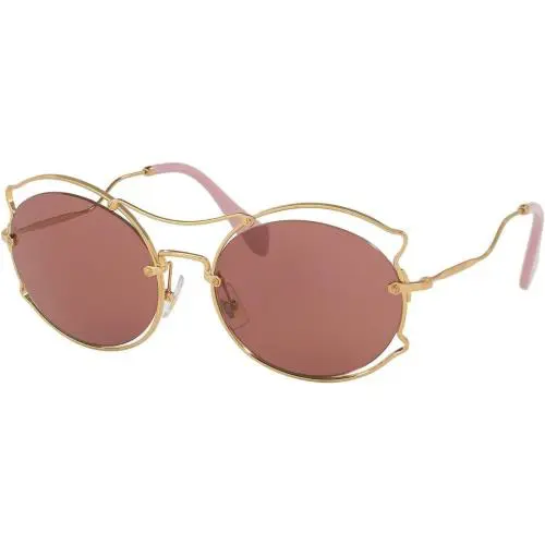 Miu Miu Sunglasses MU50SS 7OE0A0 57mm Pale Gold / Light Brown Lens