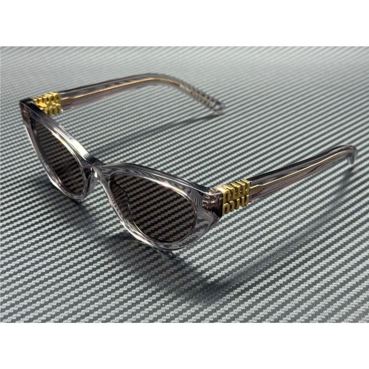 Miu Miu MU A04S 12W20I Mauve Transparent Purple Women`s 54 mm Sunglasses