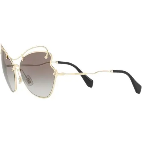 Miu Miu Sunglasses MU56RS ZVN0A7 61mm Pale Gold / Grey Gradient Lens