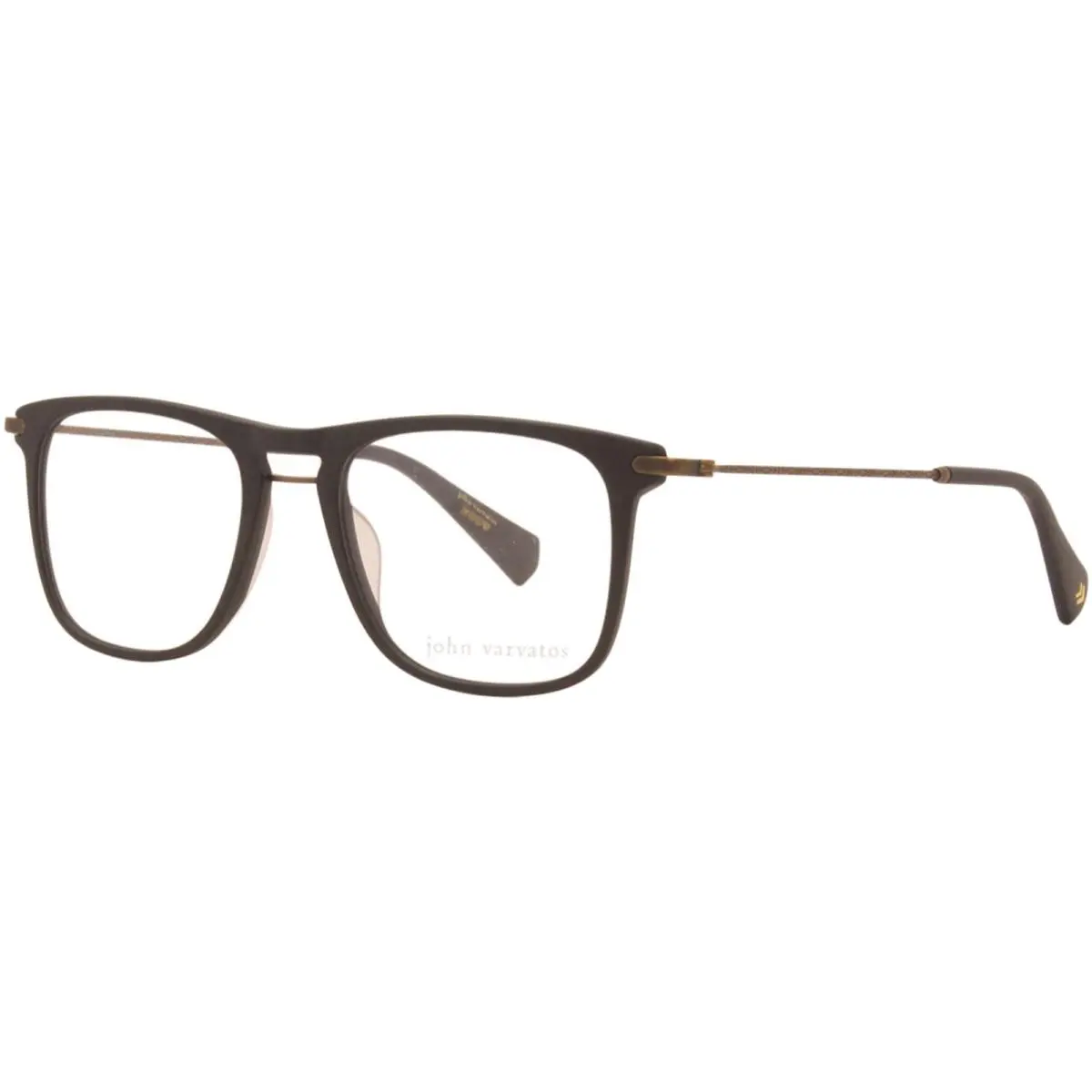 John Varvatos Men`s Blk Square Eyeglass Frames w Slim Temples VJV420520MBL Japan