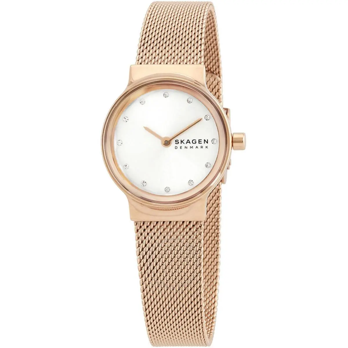 Skagen Women`s Watch Freja Silver Dial Plated Stainless Steel Bracelet SKW2665 - Dial: Silver, Band: Rose