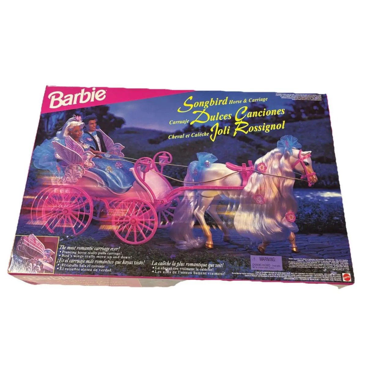 Nrfb 1995 Barbie Songbird Horse Carriage 14862