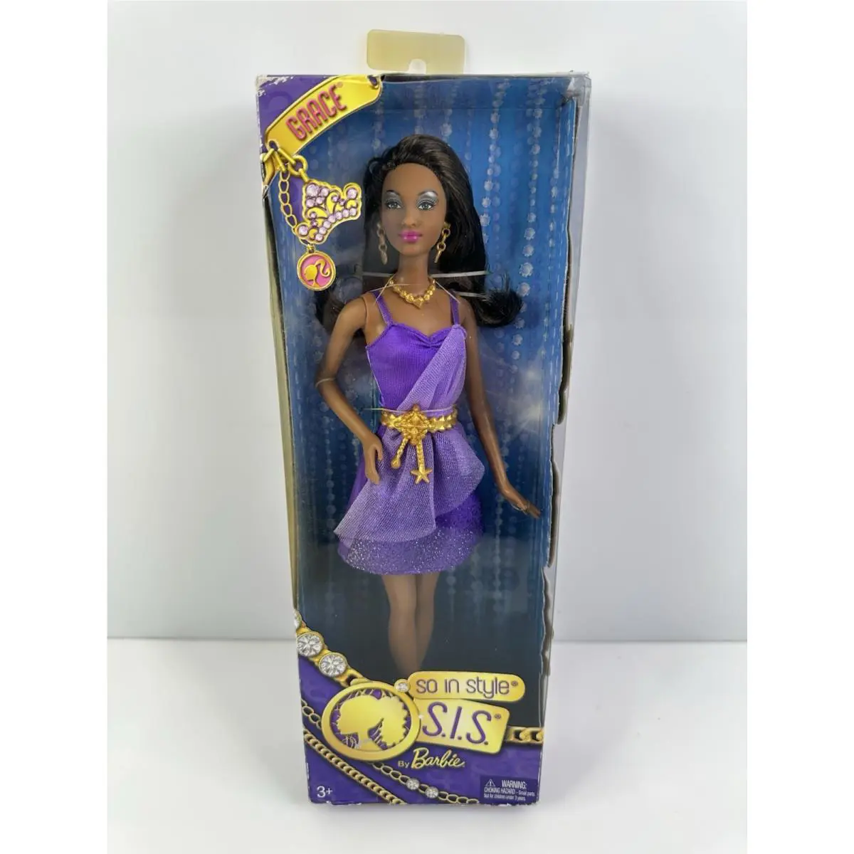 2013 Barbie S.i.s. So In Style Grace Doll Purple Htf