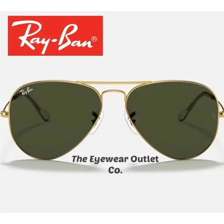 Store Display Rayban Classic Green G15 Lens Aviator RB3025 58 /62 Men Women