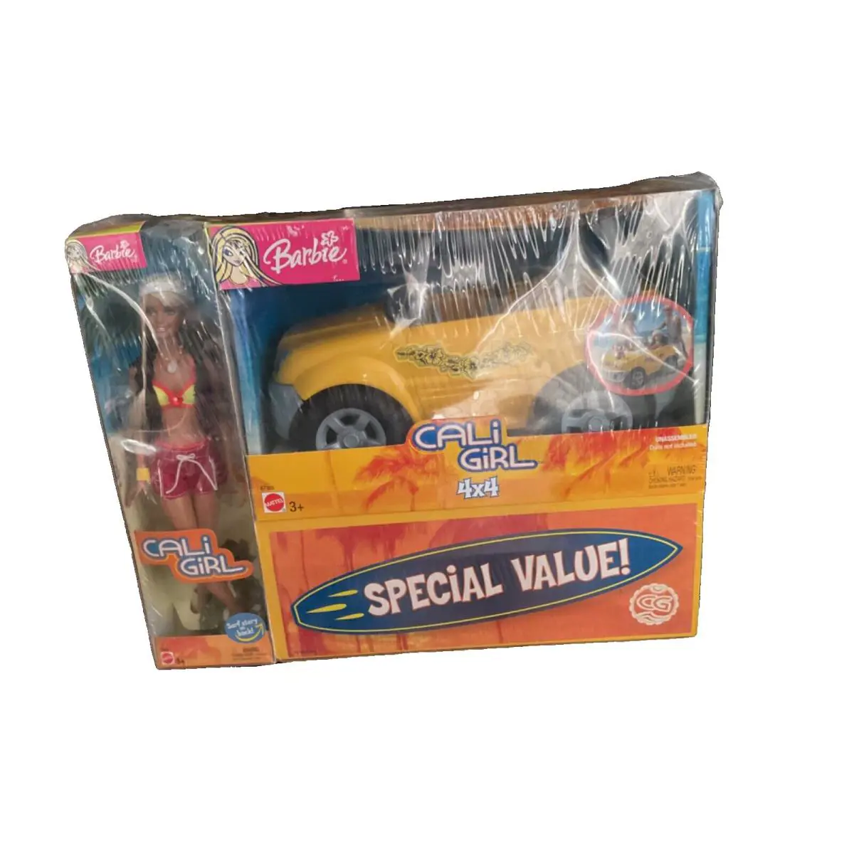 Barbie Cali Girl and Cali Girl 4x4 Set 2002 Mattel in Box