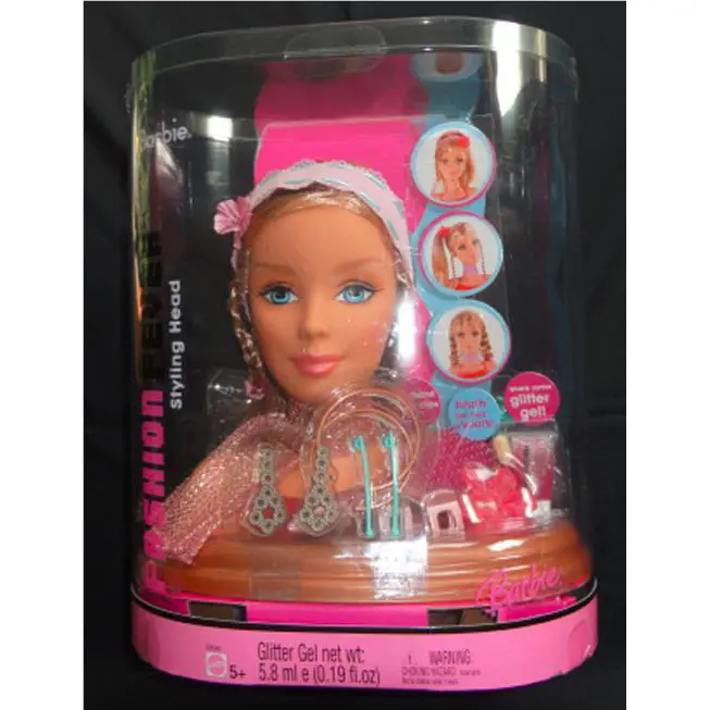 Vintage 2004 Mattel Barbie Fashion Fever Styling Head Glitter Gel