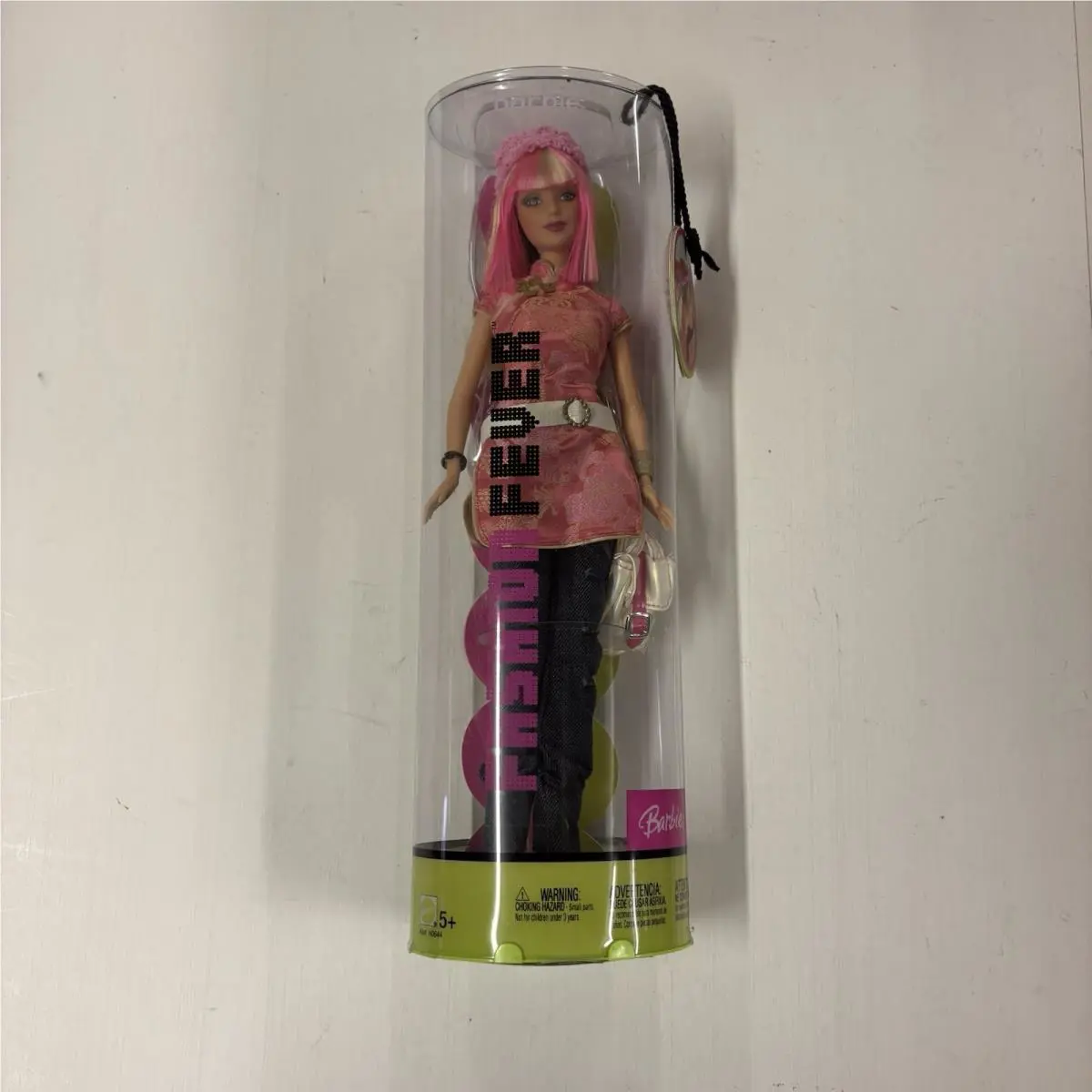 BK Barbie Doll Fashion Fever Tube 2004 H0644 G9008 Tokyo Pink