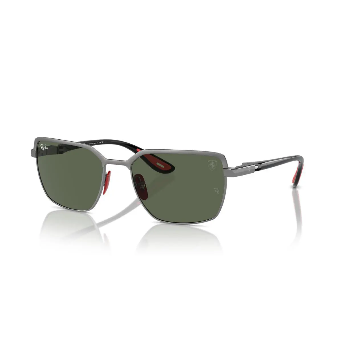 Ray-ban RB3743M Scuderia Ferrari Collection Gunmetal/dark Green 58 mm Sunglasses