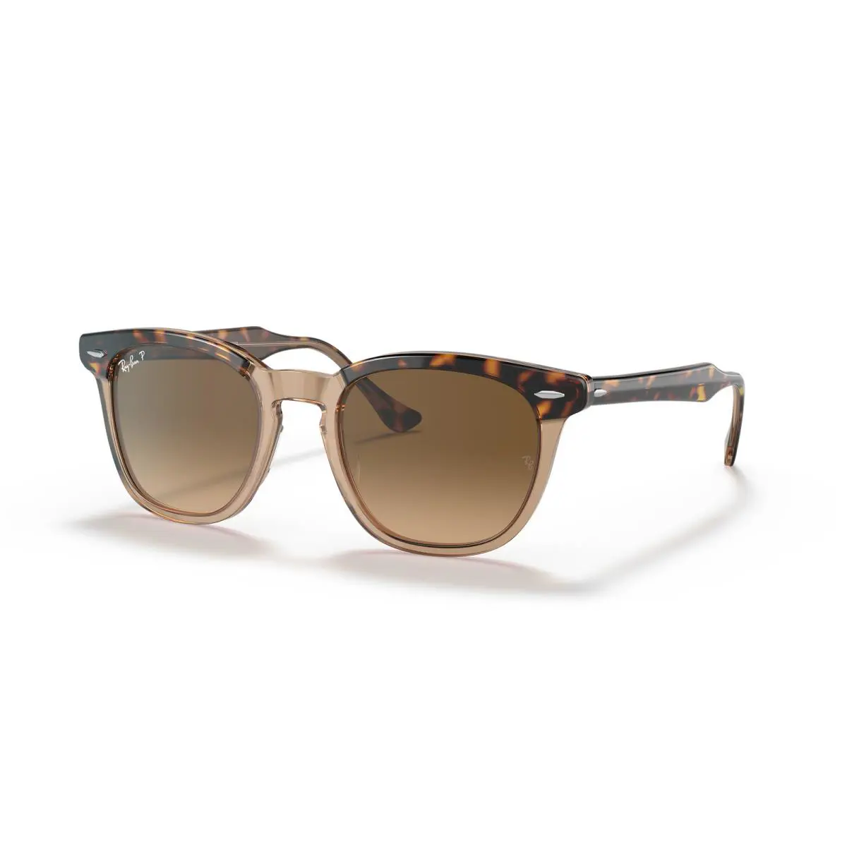Ray-ban Hawkeye Havana Transparent Brown Gradient Polarized 52 mm Sunglasses - Frame: Polished Havana On Transparent Brown, Lens: Brown