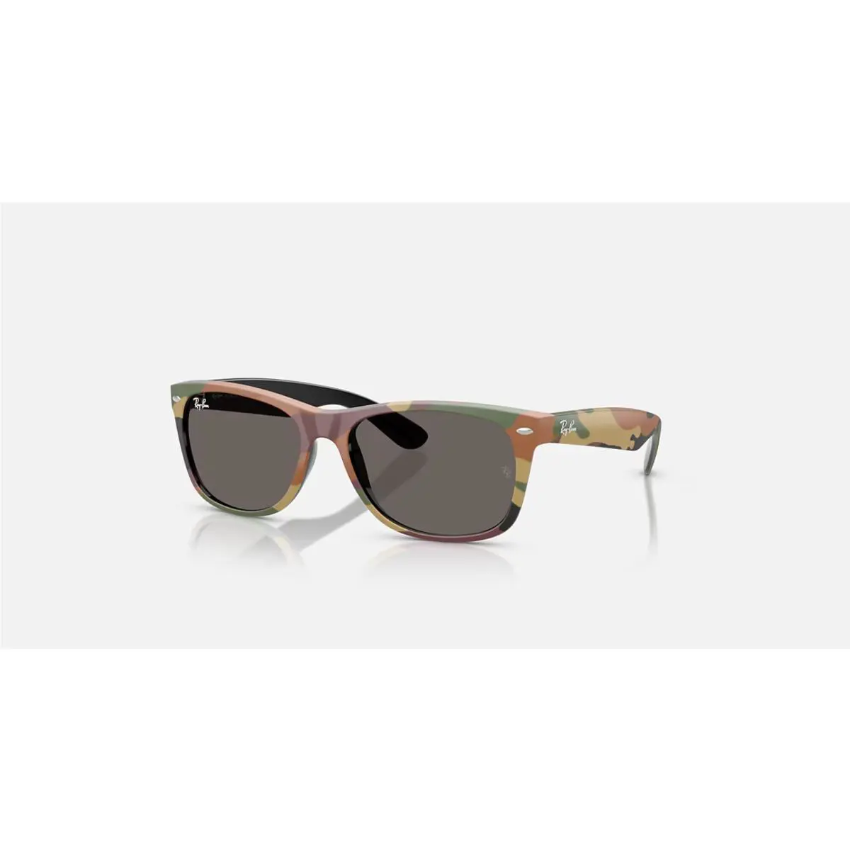 Ray-ban Wayfarer Green Camuflage/dark Grey 55 mm Sunglasses RB2132 6822B1 55