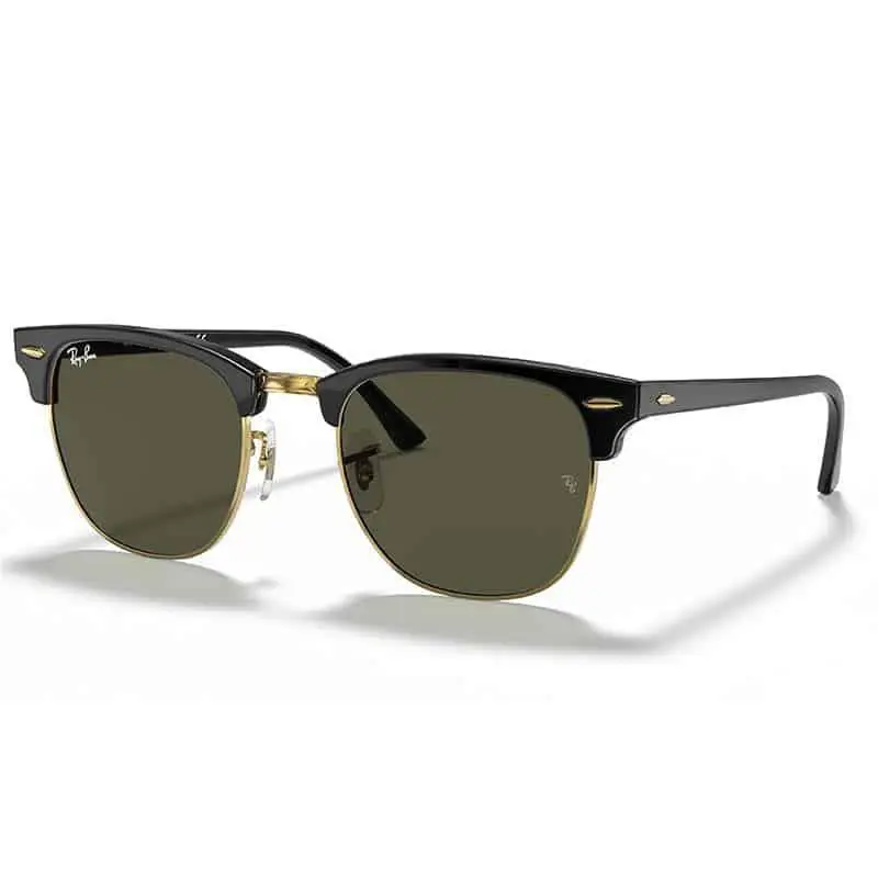 Unisex Ray Ban RB3016F W0365 Green-black Sunglasses 55mm /