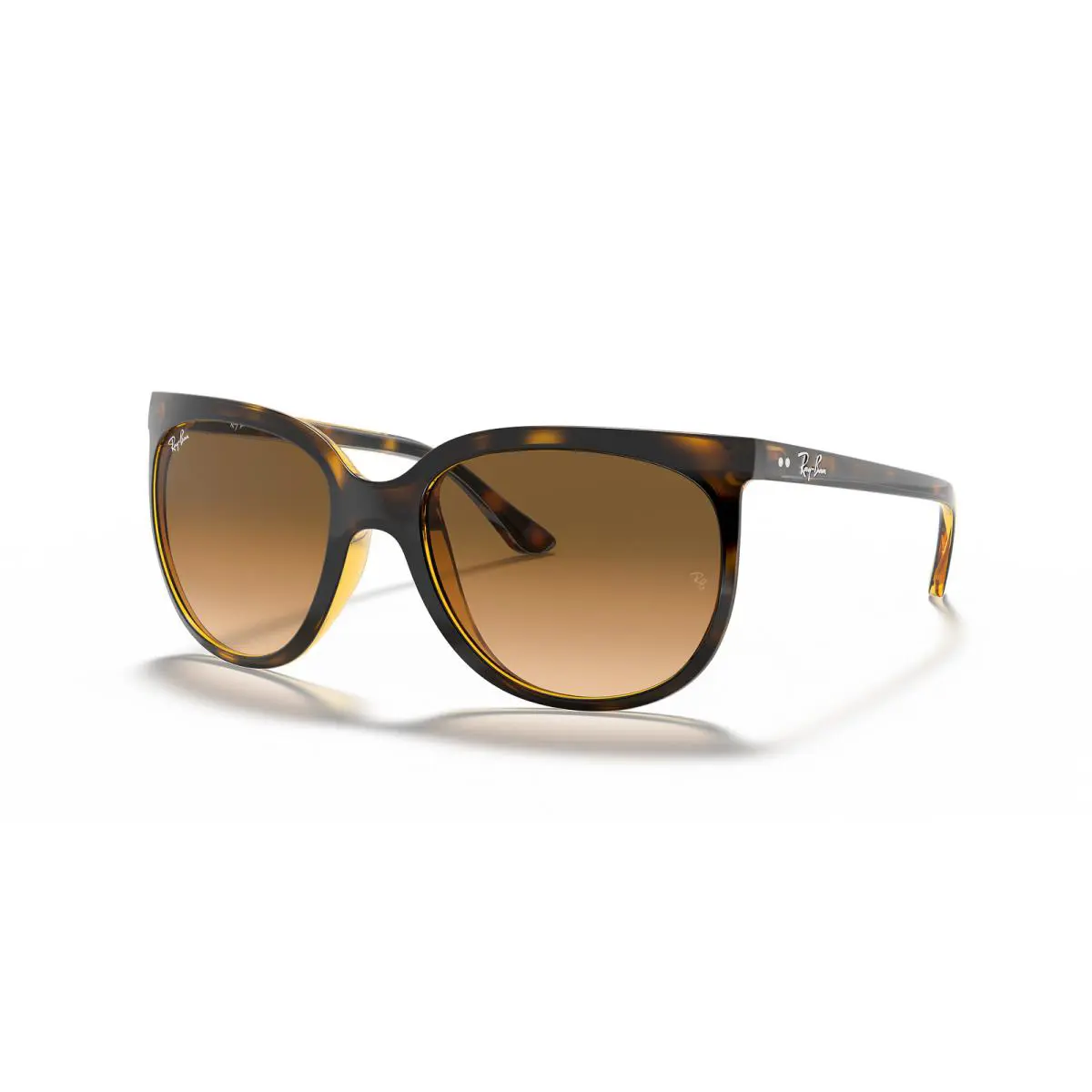 Ray-ban Cats 1000 Havana / Light Brown Gradient 57mm Sunglasses RB4126 710/51 57 - Polished Light Havana / Light Brown, Frame: Polished Light Havana, Lens: Light Brown Gradient
