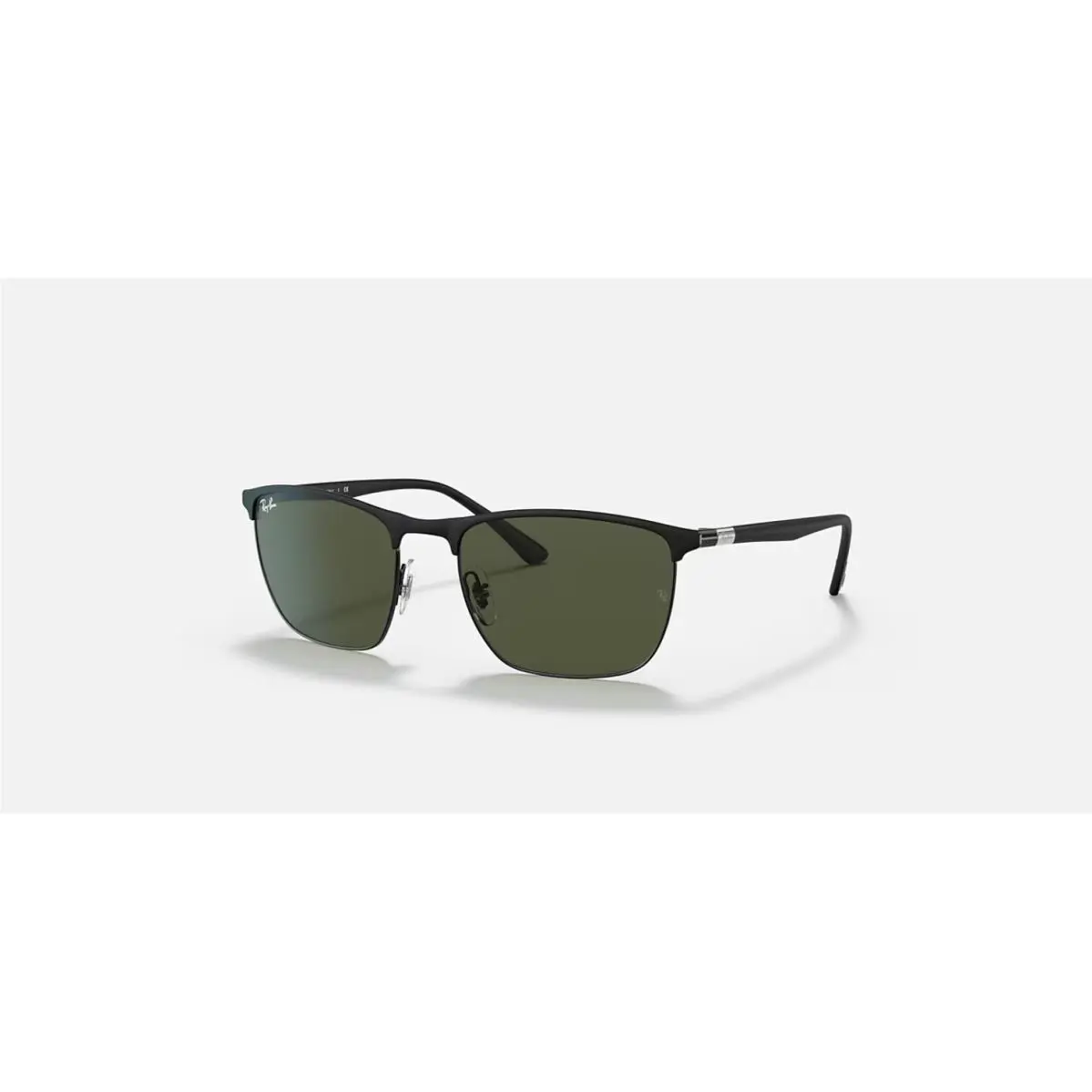 Ray-ban RB3686 Matte Black/green 57 mm Sunglasses RB3686 186/31 57-19