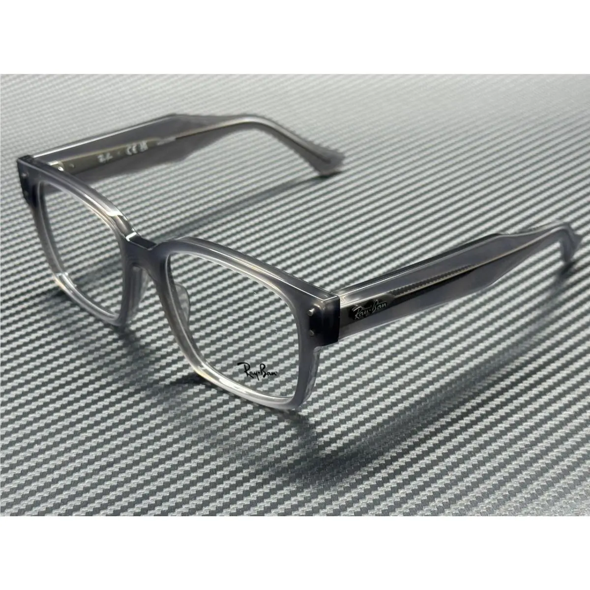 Ray Ban RX7256 8431 Transparent Grey Men`s 53 mm Eyeglasses