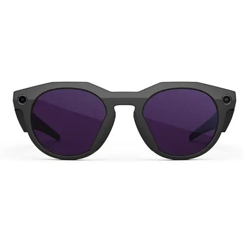 Ray-ban Oakley Meta Hstn Smart Glasses Black Frame Clear to Amethyst Transitions Lenses